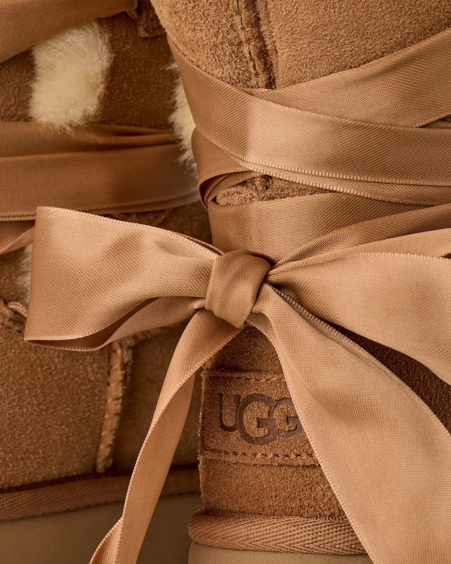 Ugg Classic Bailey Tie Ankle Boots In Reverse Shearling