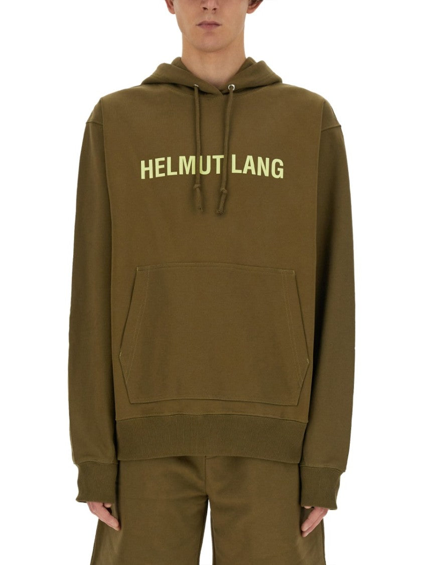 Helmut Lang Crewneck Sweatshirt With Bold Logo Detail