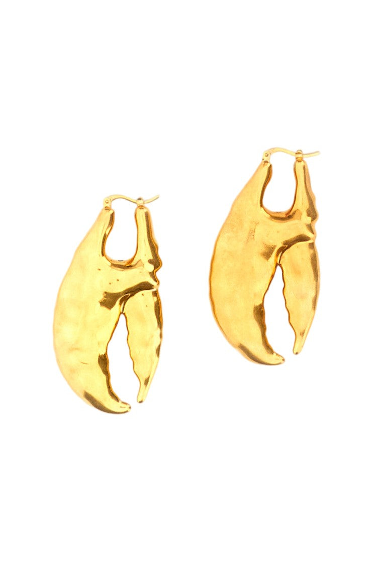 Jacquemus Gold Les Boucles Homard Copper Brass Lobster Earrings