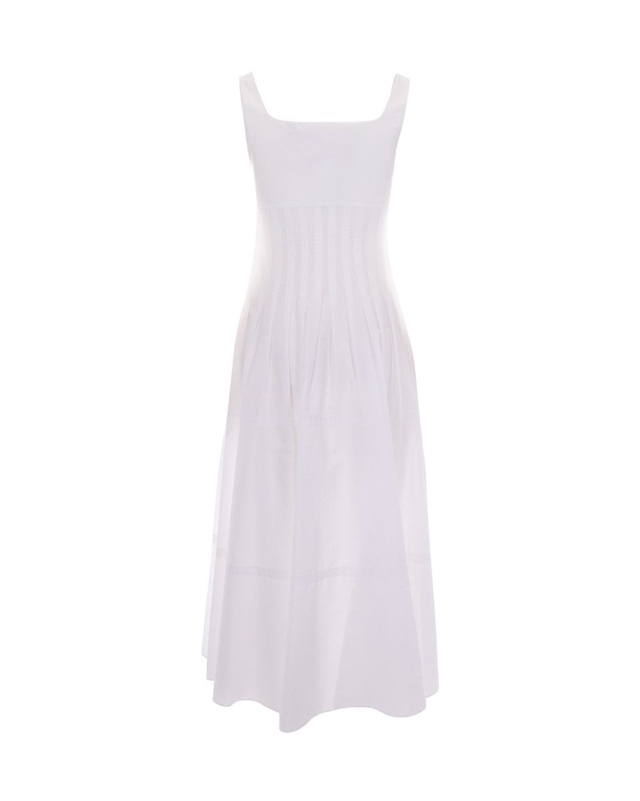 Max Mara Sleeveless Fit And Flare Maxi Dress With Corset Detail