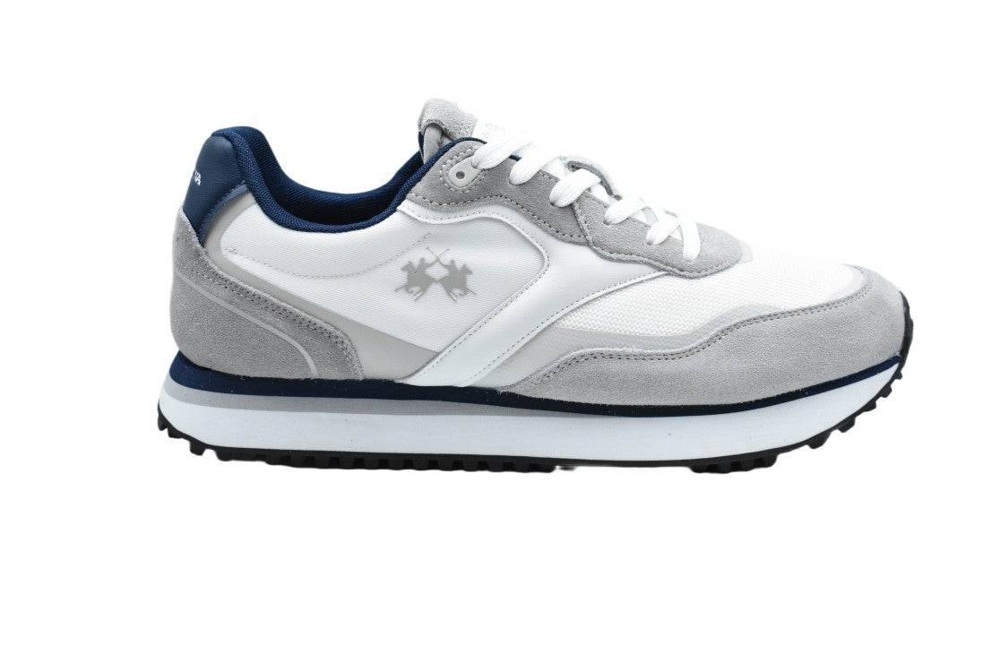 La Martina White Gray Laced Comfort Modern Shoes