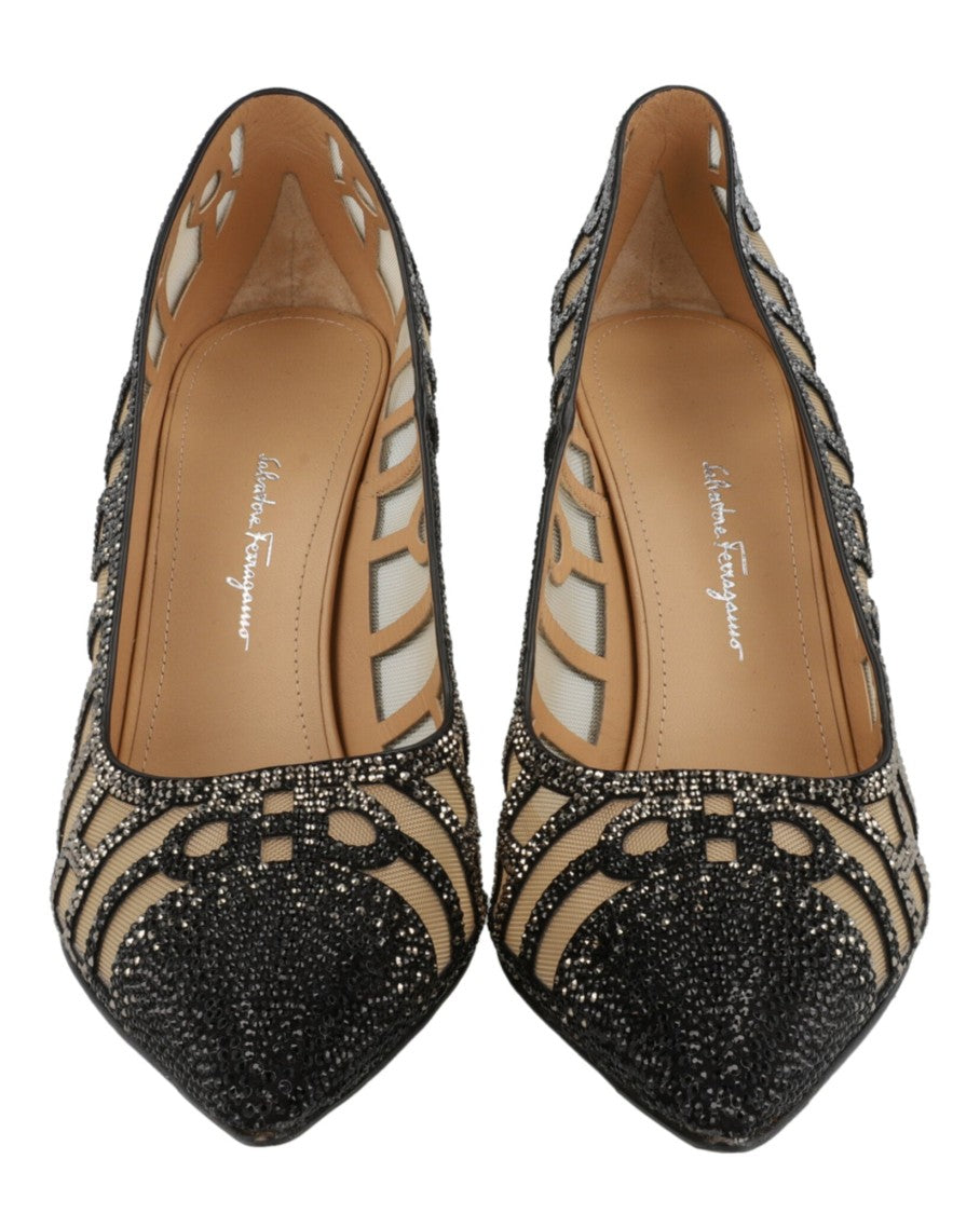 Ferragamo Florise S X5 Crystal-Embellished Pumps
