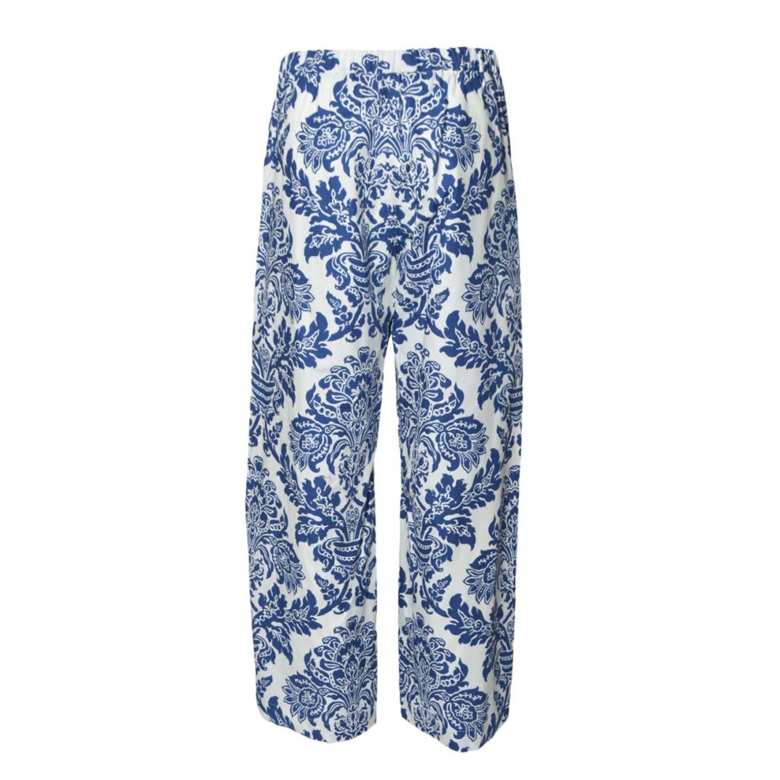 Max Mara Merano Jogging Pants In Printed Poplin Blue