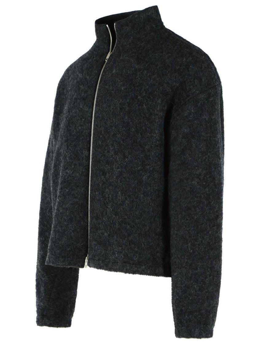 Jil Sander Lava Stone Wool Fleece Sweatshirt