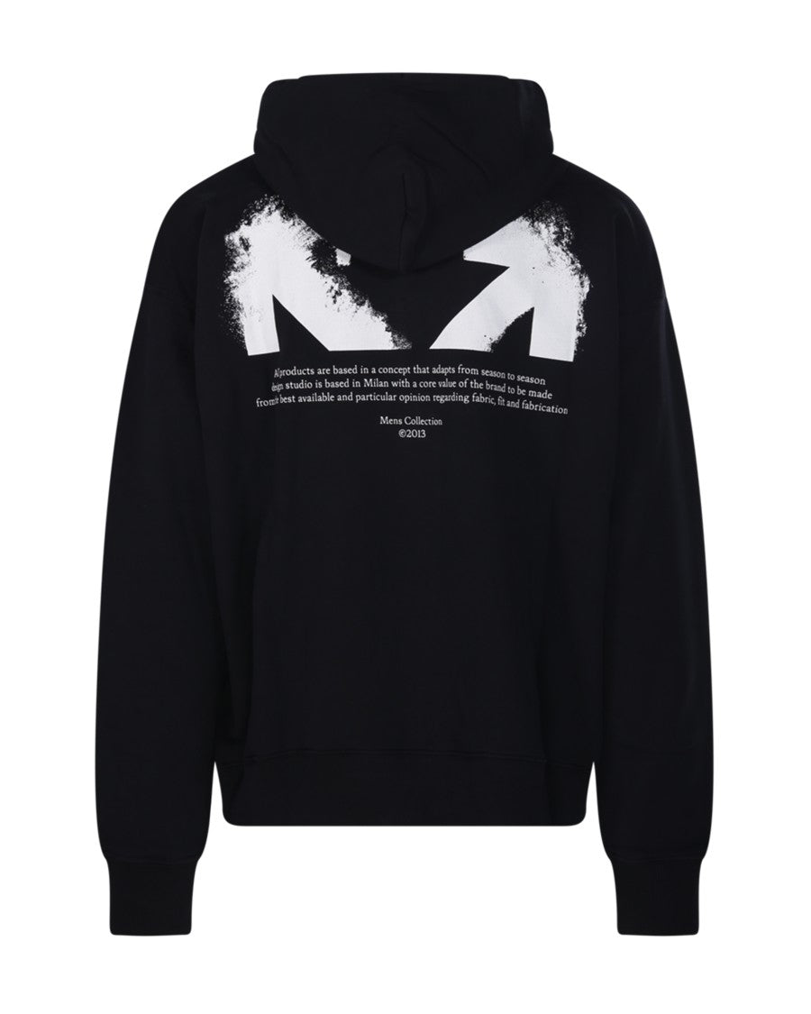 Off-White Half Arrows Graphic Pullover Hoodie With Drawstring Hood