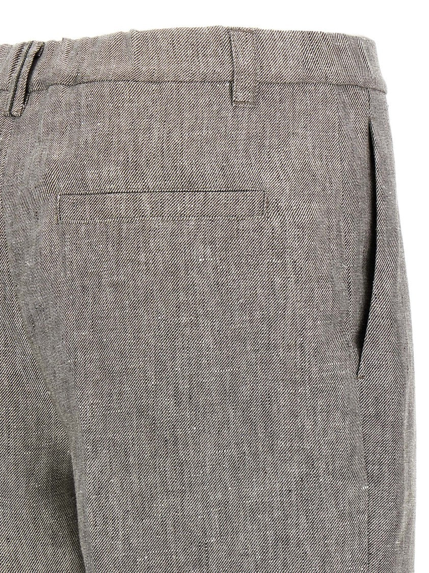Brunello Cucinelli Straight-Leg Trousers With Stretched Pleat