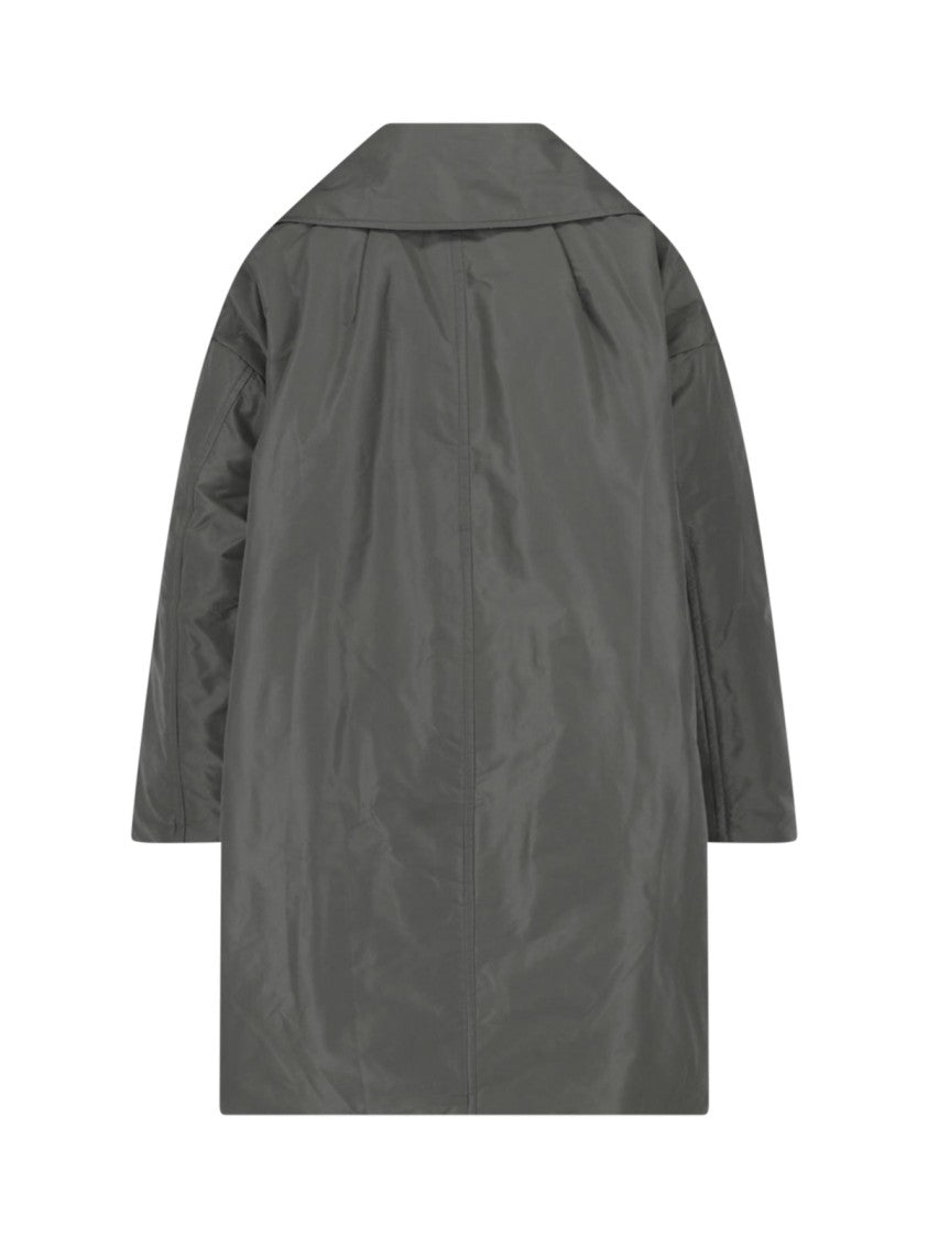 Cape Concept Green Water-Repellent Technical Fabric Cape Coat