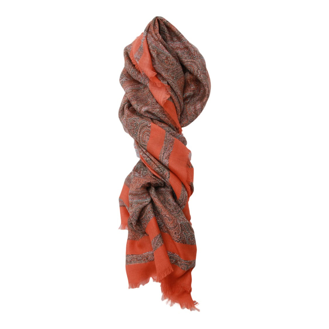 Etro Paisley Patterned Scarf With Fringed Edges