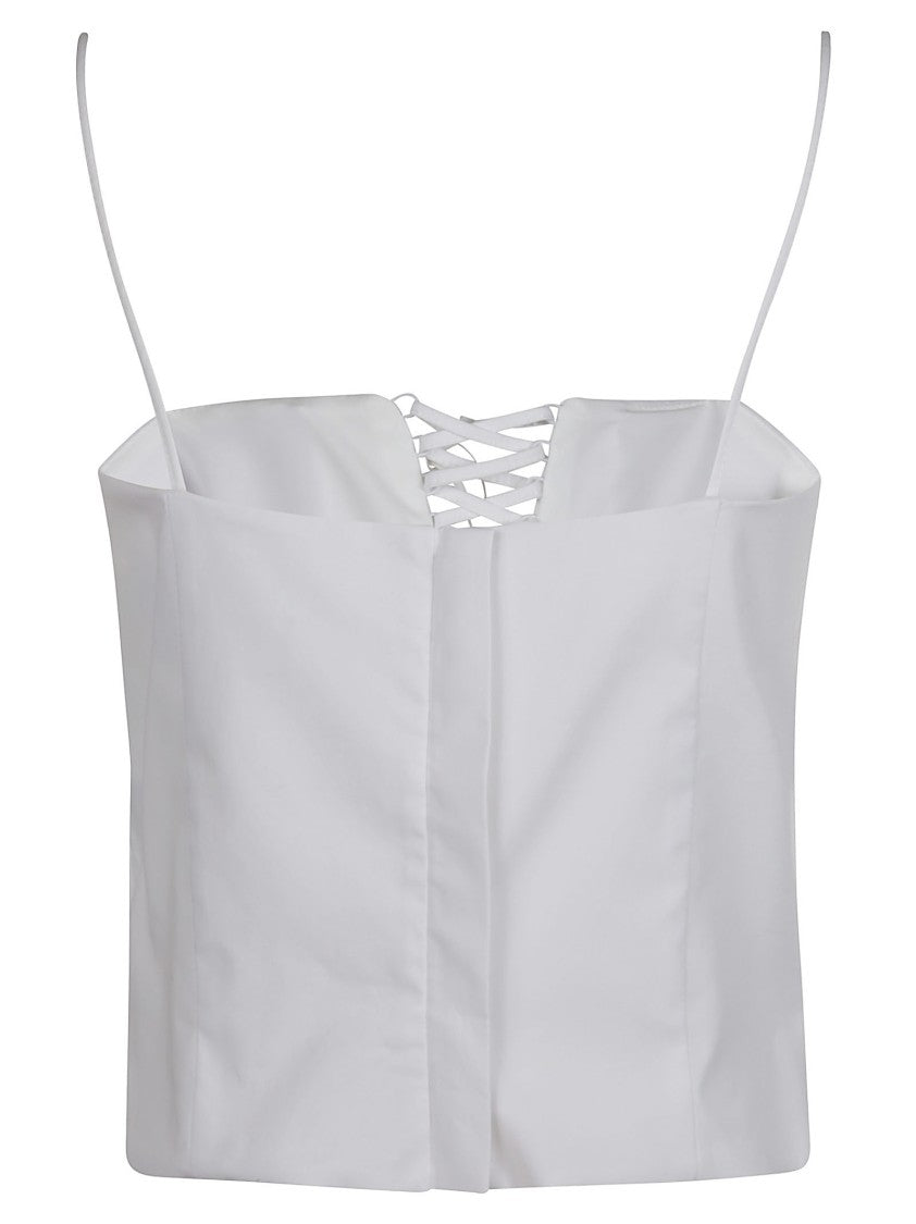 Federica Tosi Lace-Up Cotton Tank Top