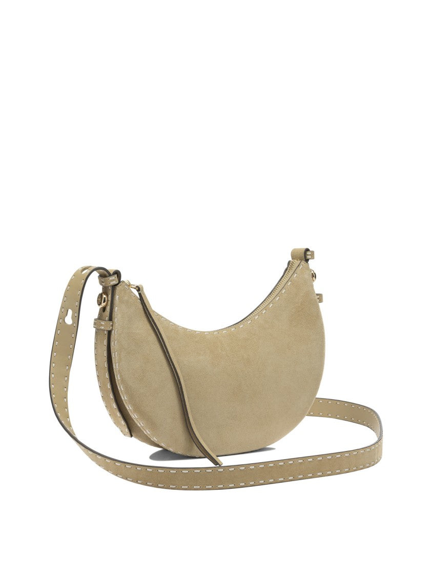 Tory Burch Crescent-Shaped Suede Shoulder Bag With Adjustable Strap