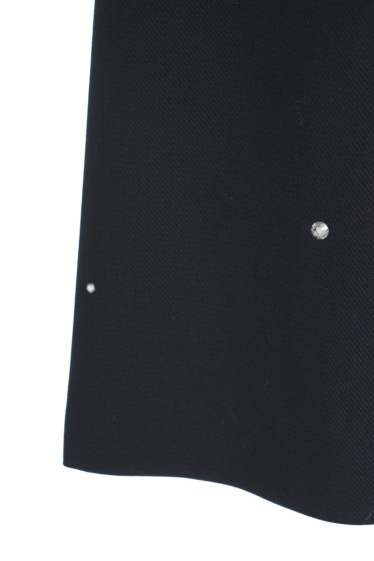 Viktoria Chan Asymmetrical Black Jacket With Rhinestone Embellishments