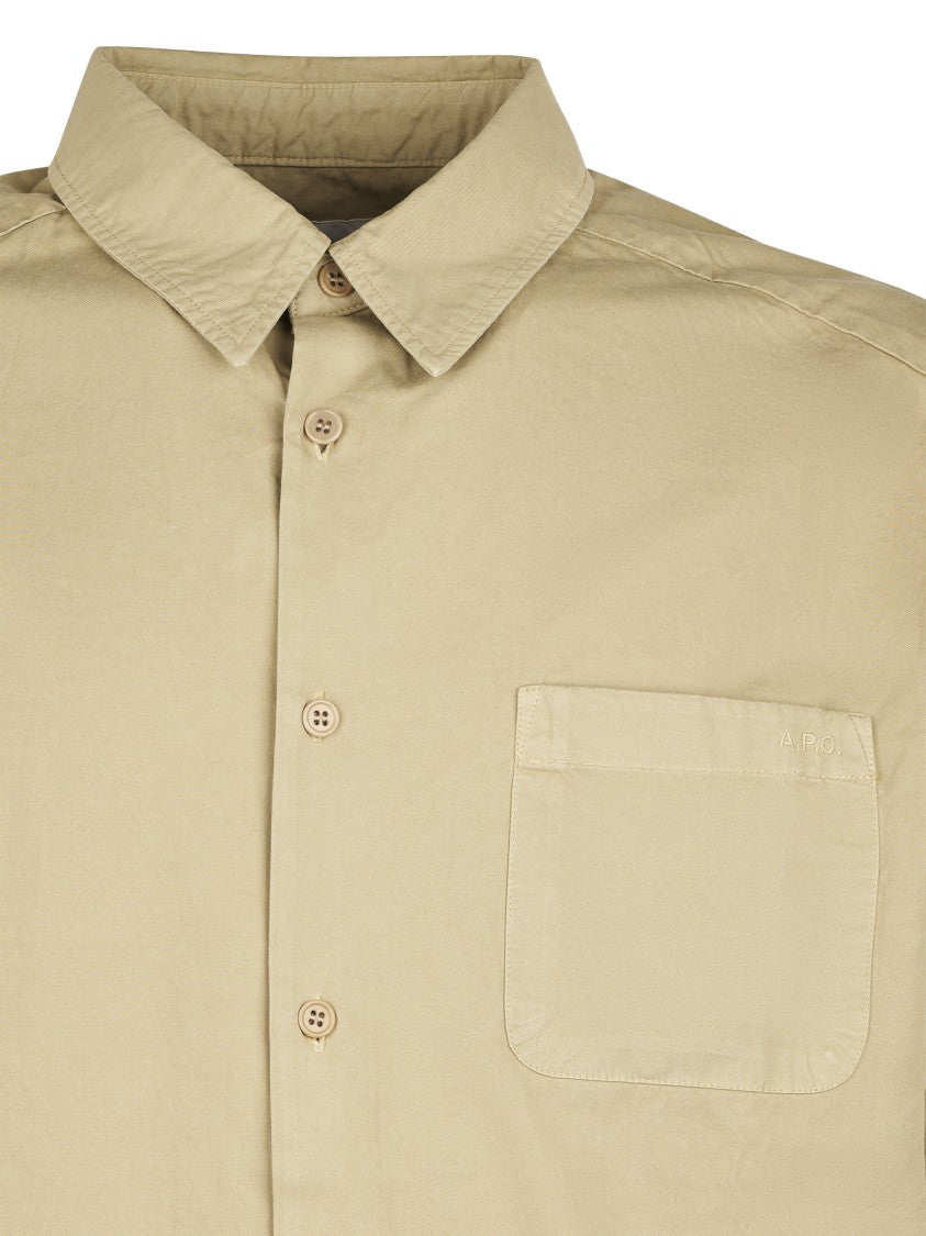 A.P.C. Relaxed-Fit Classic Collar Shirt With Logo Detail