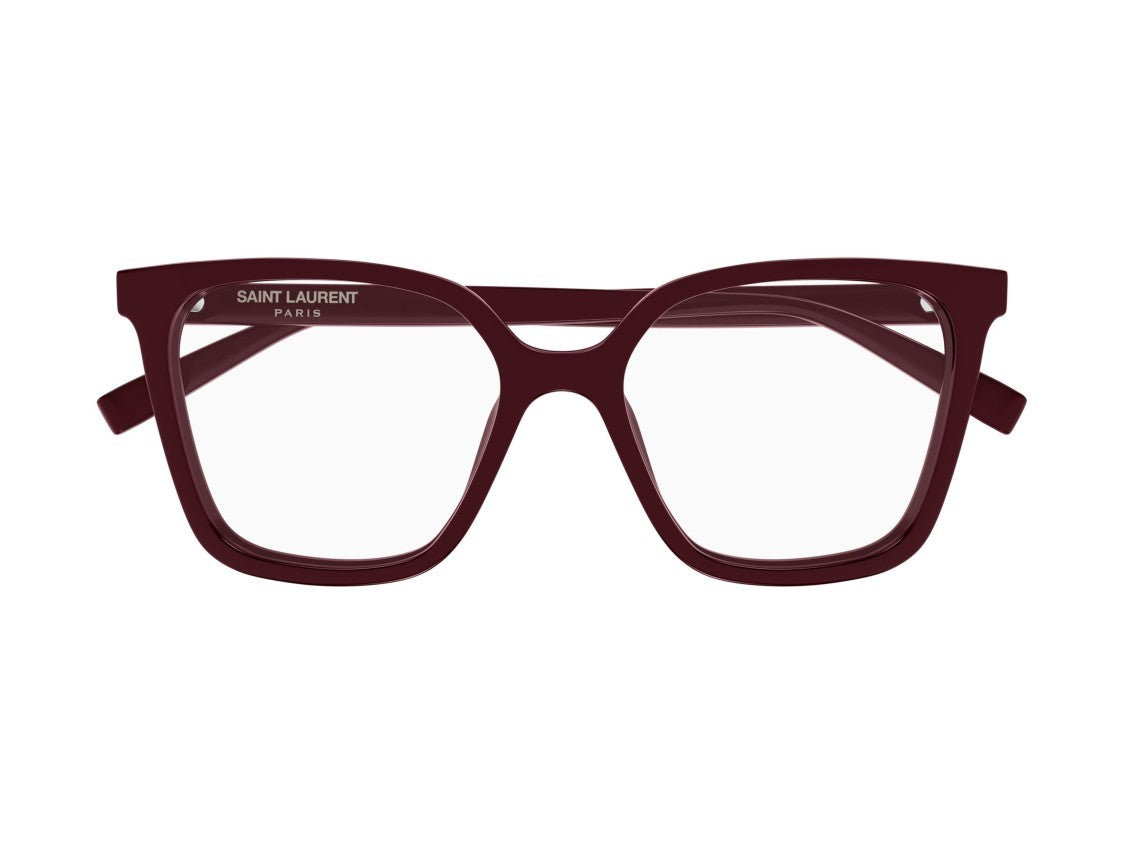 Saint Laurent Burgundy Sl 910 Acetate Oversized Square Eyeglasses