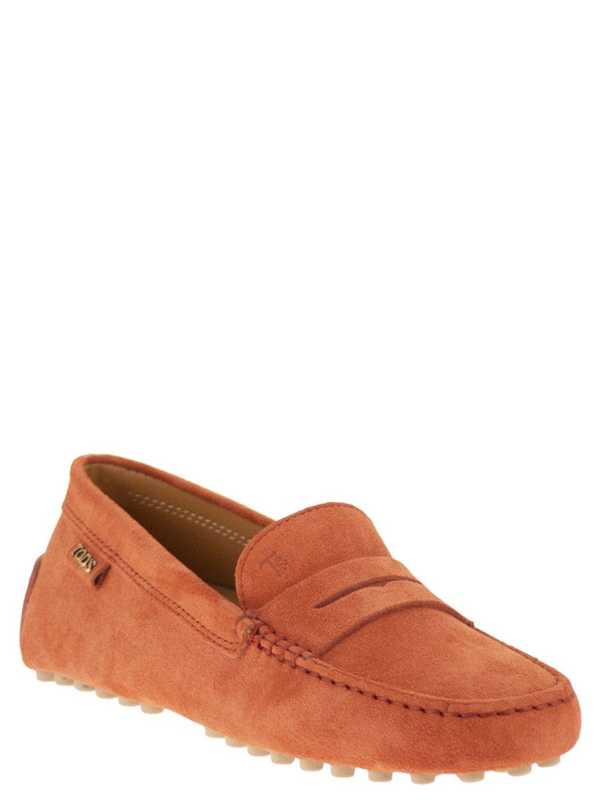 Tod's Suede Loafer With Iconic Pebbled Sole