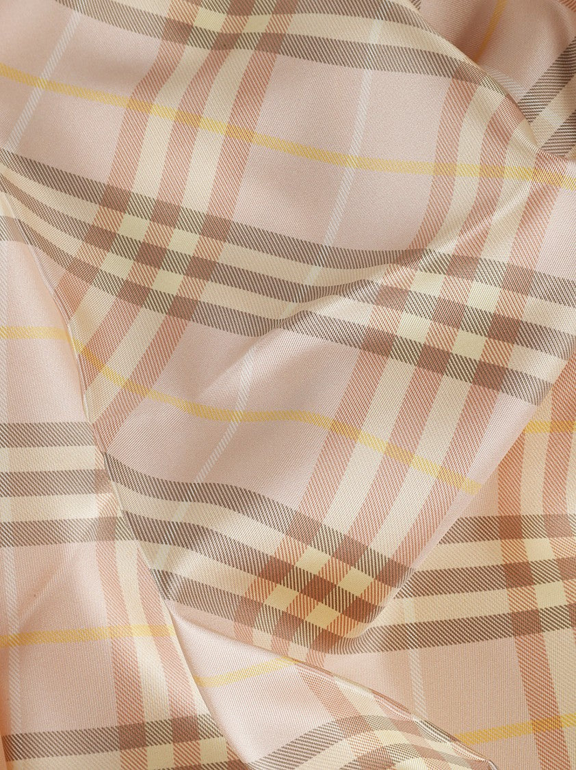 Burberry Plaid Mulberry Silk Scarf