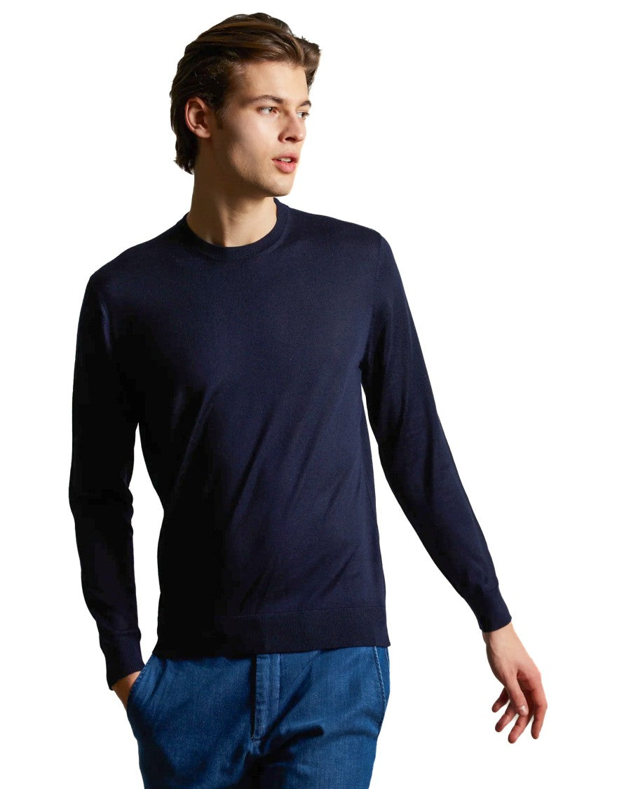 Colombo Kid Wool 12.8 Micron Crewneck Sweater