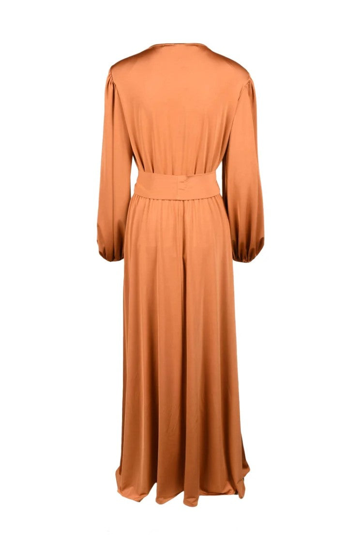 Access Fashion Midi-Length Dress With Wrap Bodice