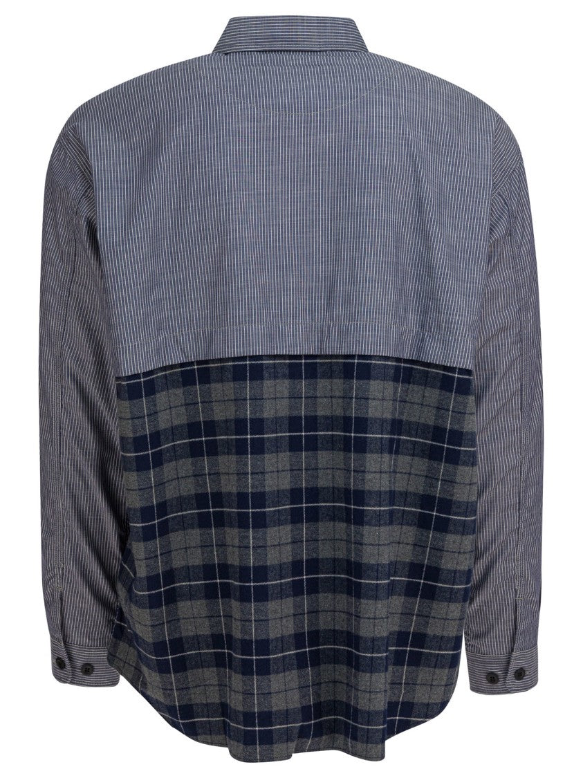 Comme Des Garçons Casual Shirt With Cotton Inserts And Contrasting Patterns