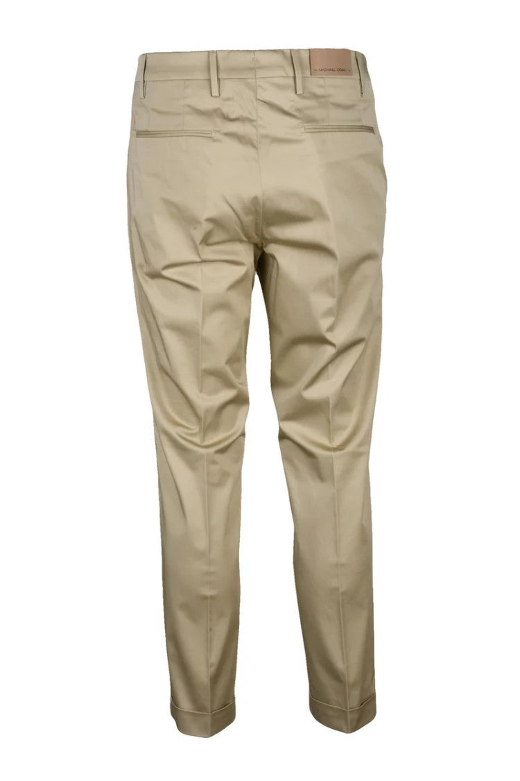 Michael Coal Cotton Stretch Pants - Turquoise