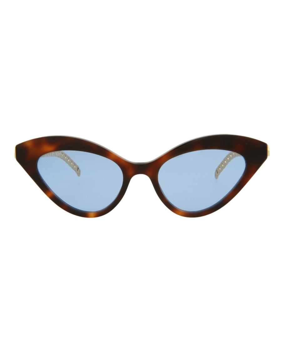 Gucci Cat Eye-Frame Acetate Sunglasses With Gold-Tone Temples