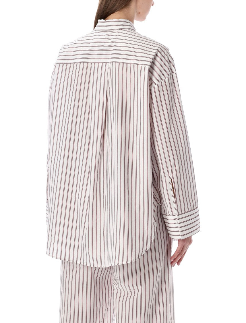 By Malene Birger Derris Oversized Striped Cotton Shirt