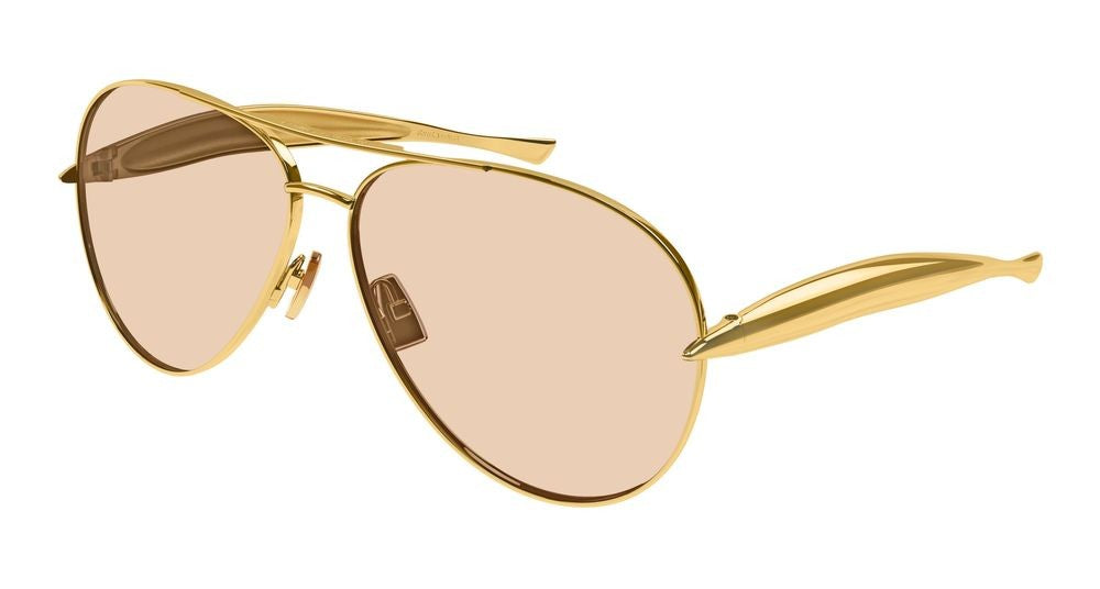 Bottega Veneta Sunglasses Bv1305s 002 Gold Gold Brown 64/13/135