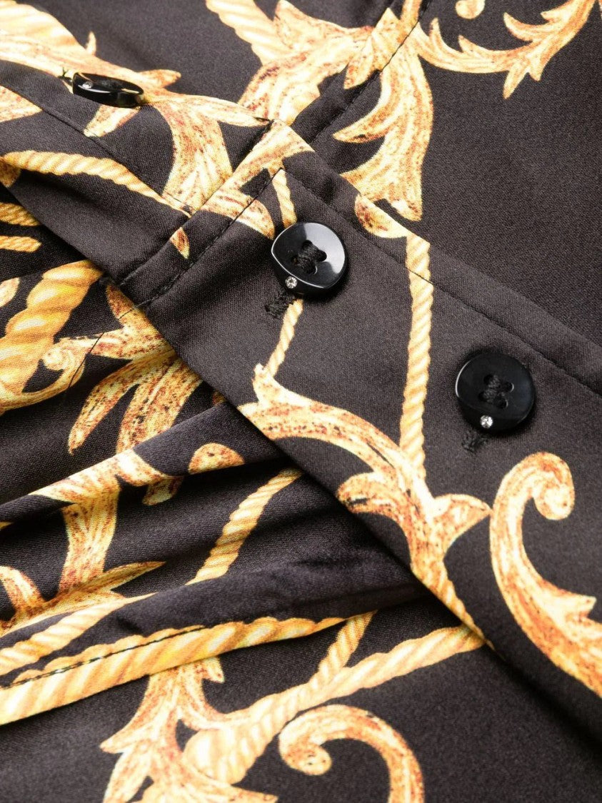 Ganni Baroque-Print Dress