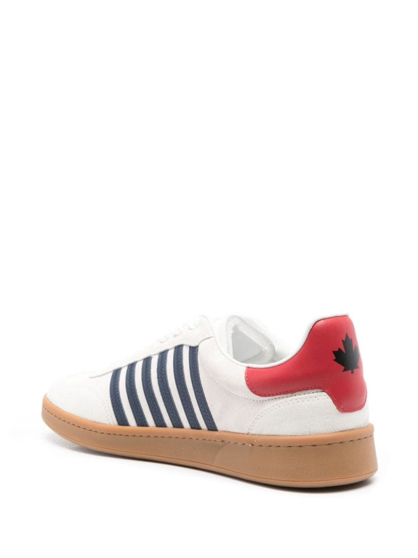 Dsquared2 Off-White And Multicolour Panelled Sneakers