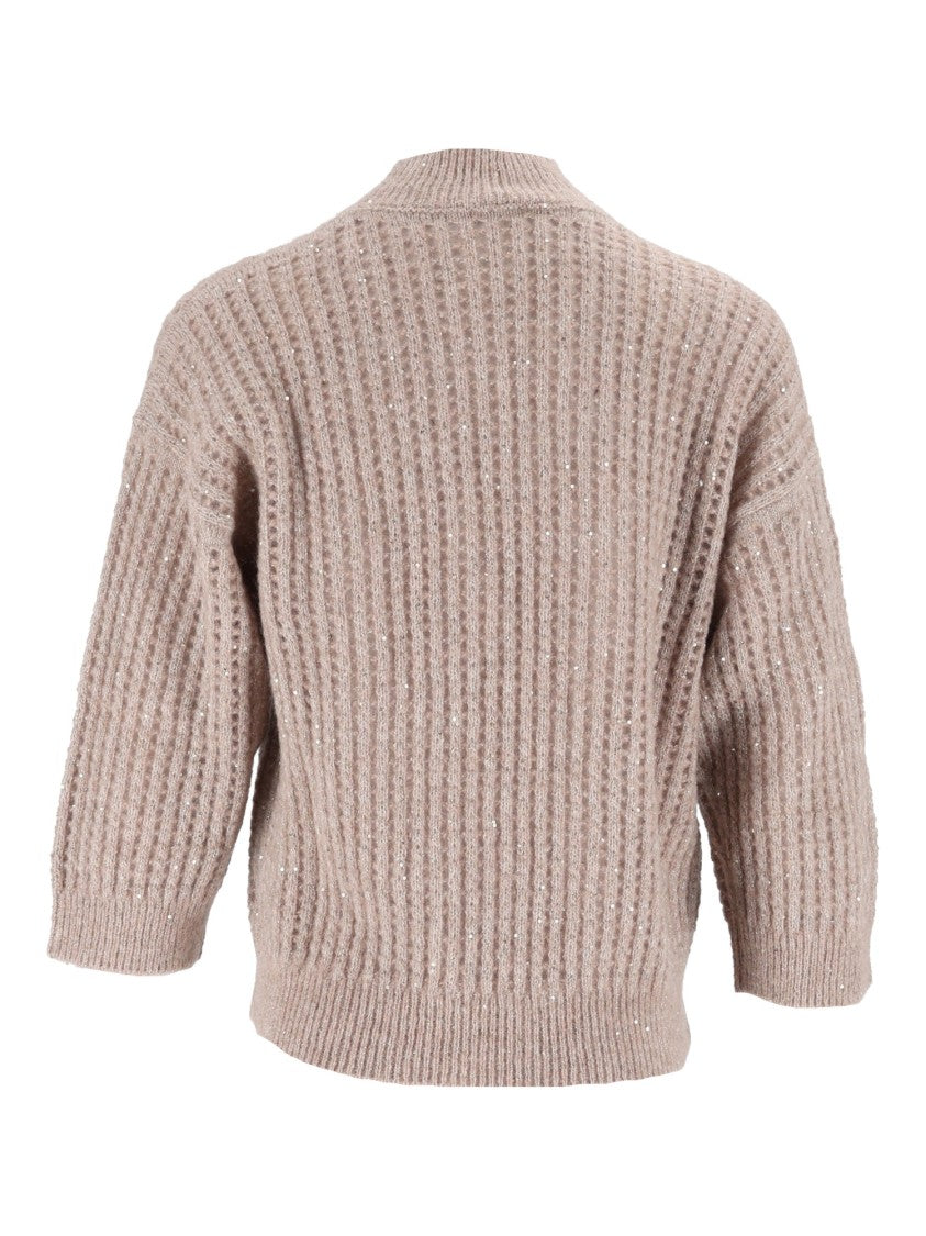 Peserico Ribbed High Neck Knitted Sweater