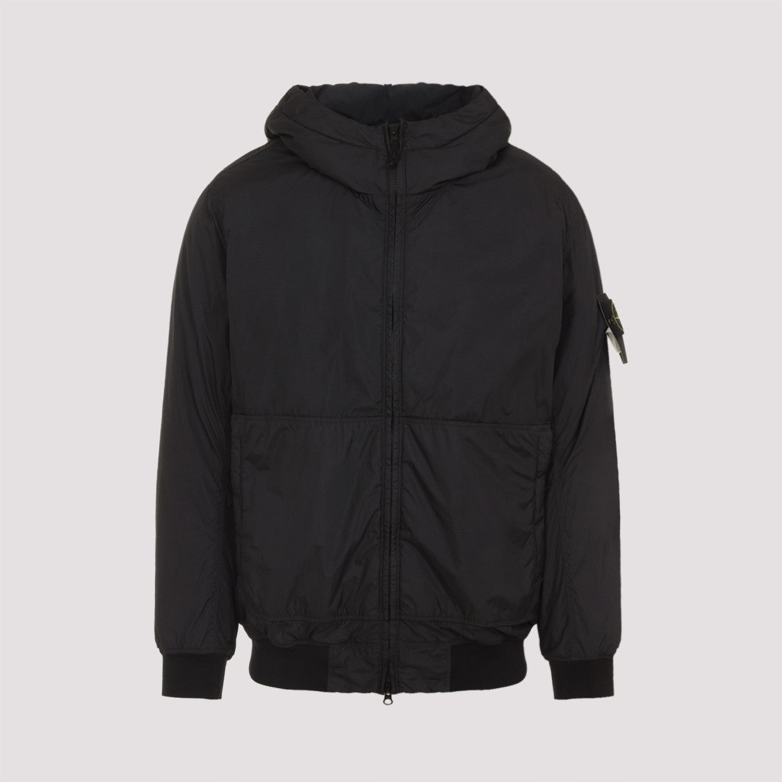 Stone Island Hooded Casual Jacket With Zip Closure
