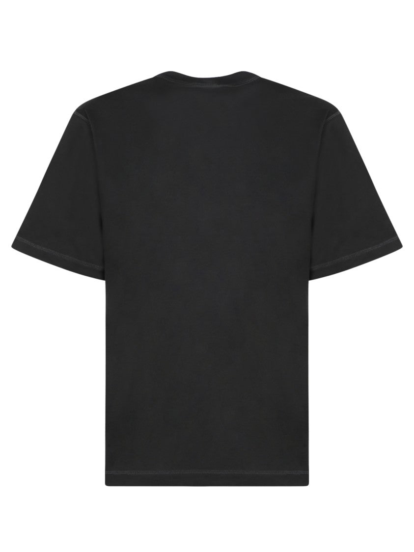 Dolce & Gabbana Black Cotton T-Shirt With Logo