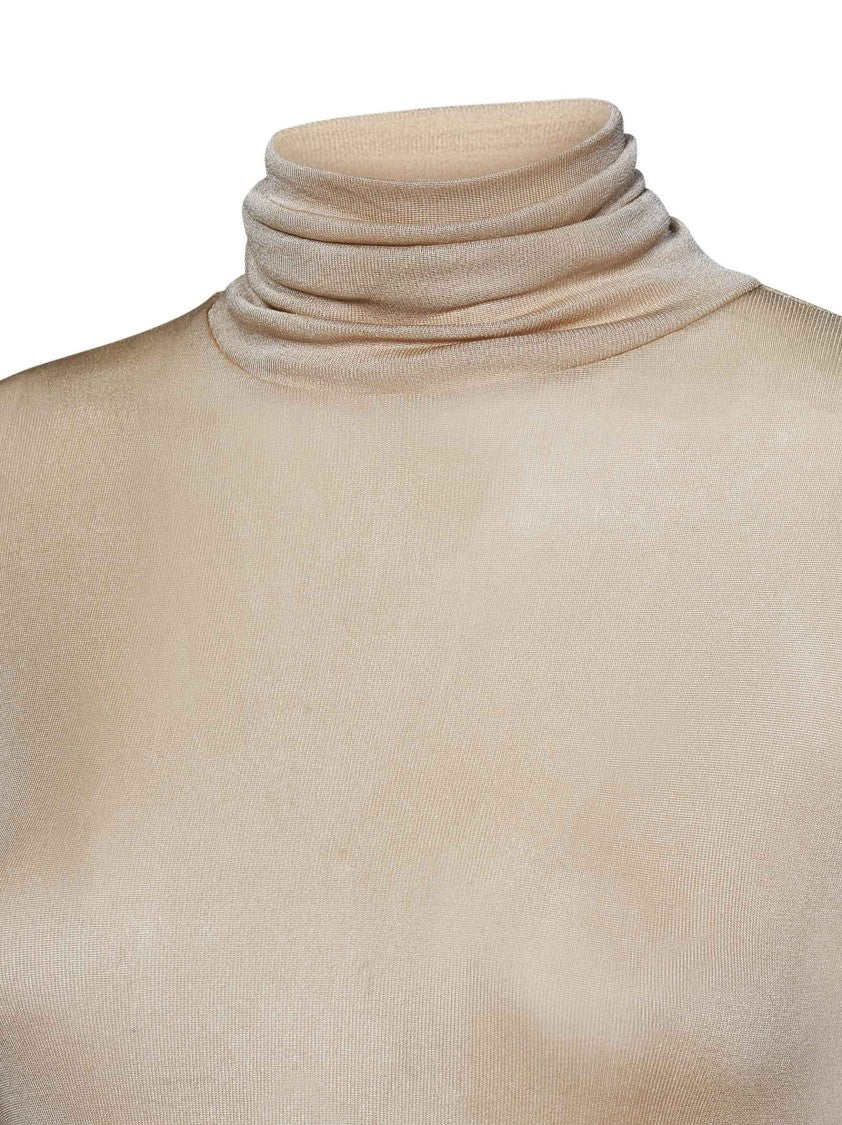 Maison Margiela Long-Sleeved Bodysuit With Turtleneck And Stitch Detailing