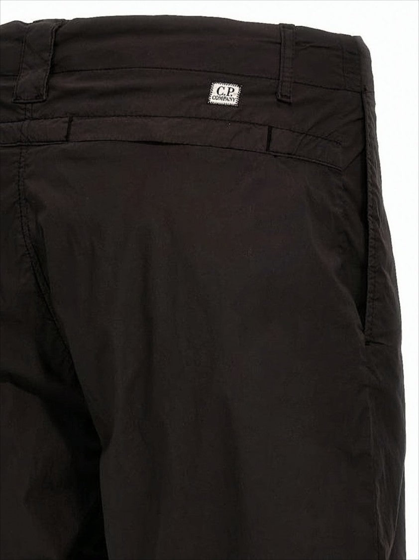 C.P. Company Classic Black Relaxed-Fit Shorts With Logo Detail