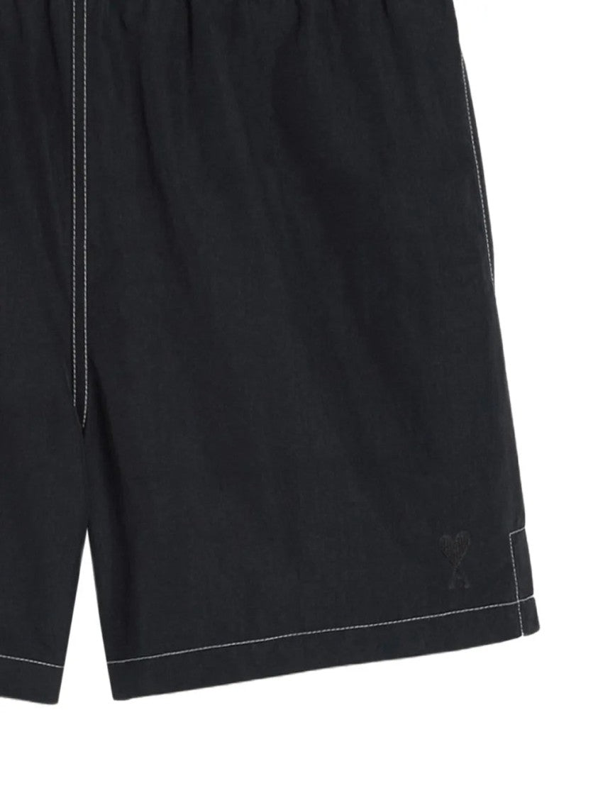 Ami Paris Contrast-Stitching Swim Shorts