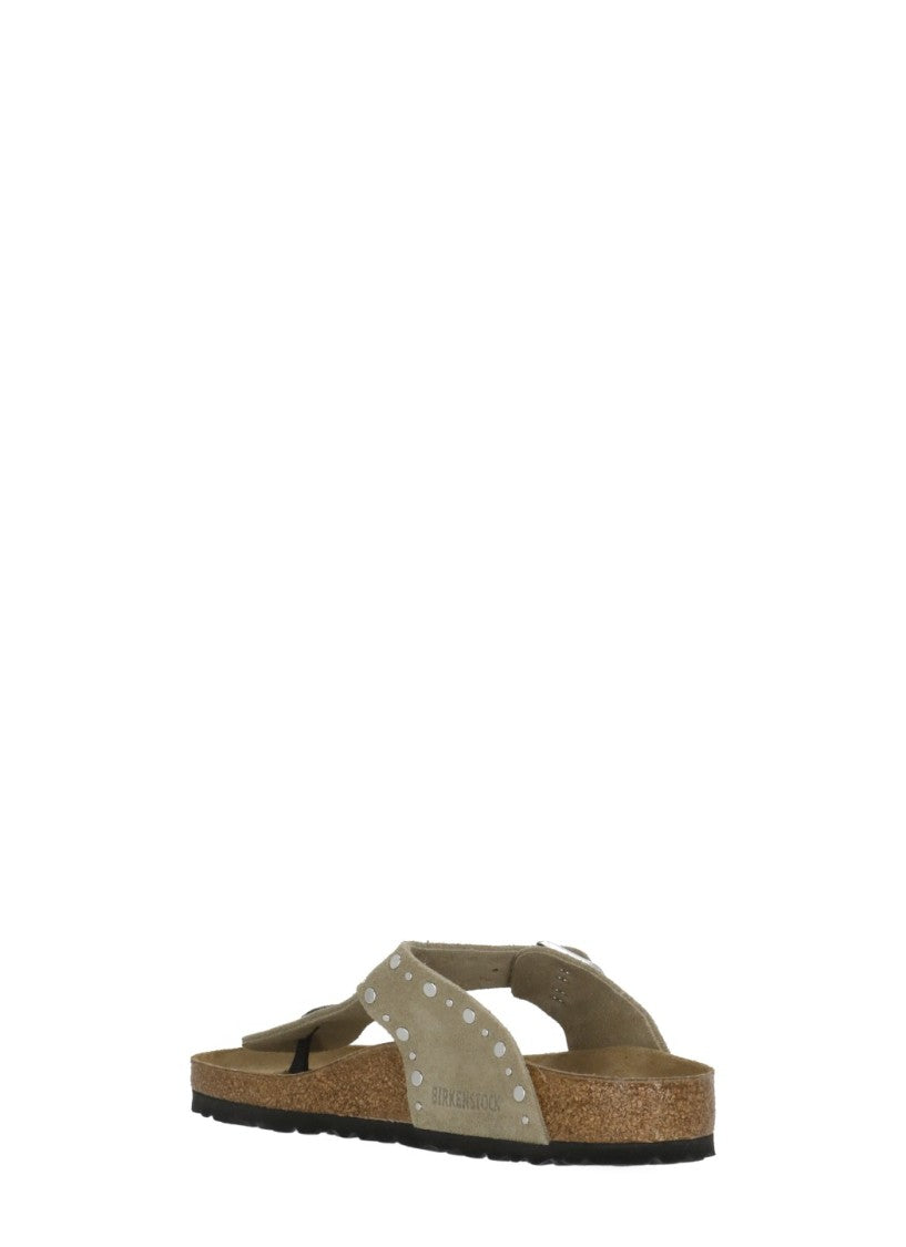 Birkenstock Beige Gizeh Rivet Studded Sandals