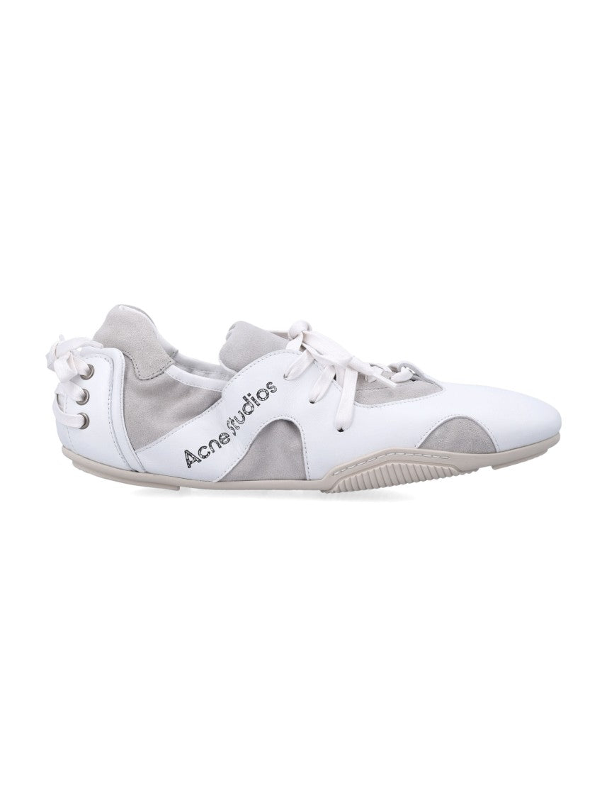 Acne Studios Leather Lace-Up Shoes With Dual Lace Details And Lamb Leather Upper