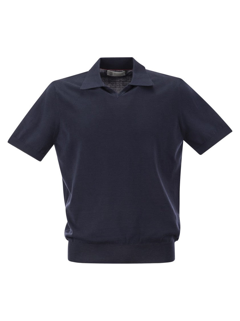 Brunello Cucinelli Cotton Polo Style Sweater