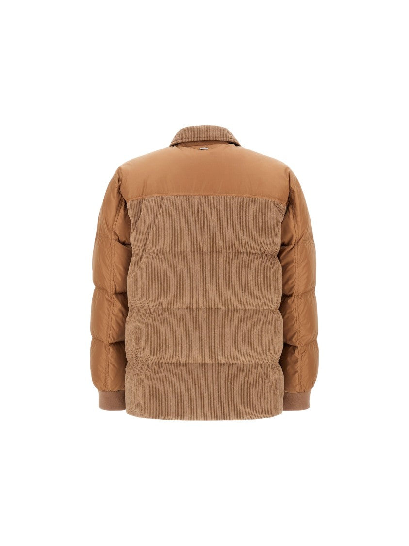 Herno Wide-Ribbed Corduroy Jacket With Down Padding And Polartech Technology