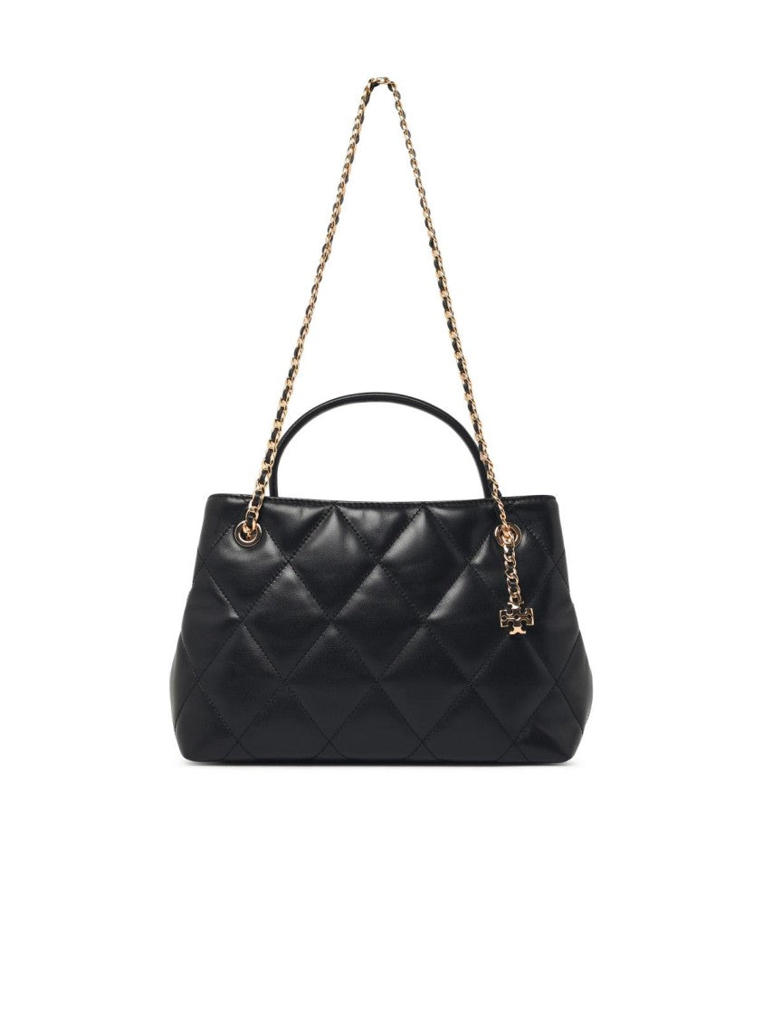 Tory Burch Black Fleming Small Quilted Convertible Leather Shoulder Bag