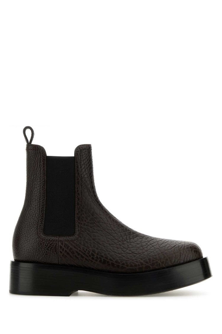 Bottega Veneta Dark Brown Leather Torino Ankle Boots