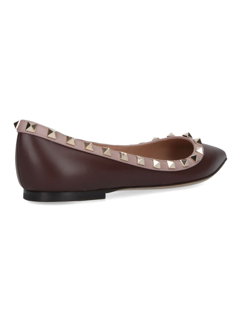 Valentino Garavani Pointed-Toe Flats With Pyramid Stud Detailing
