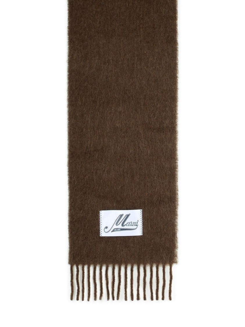 Marni Brown Alpaca Blend Scarf