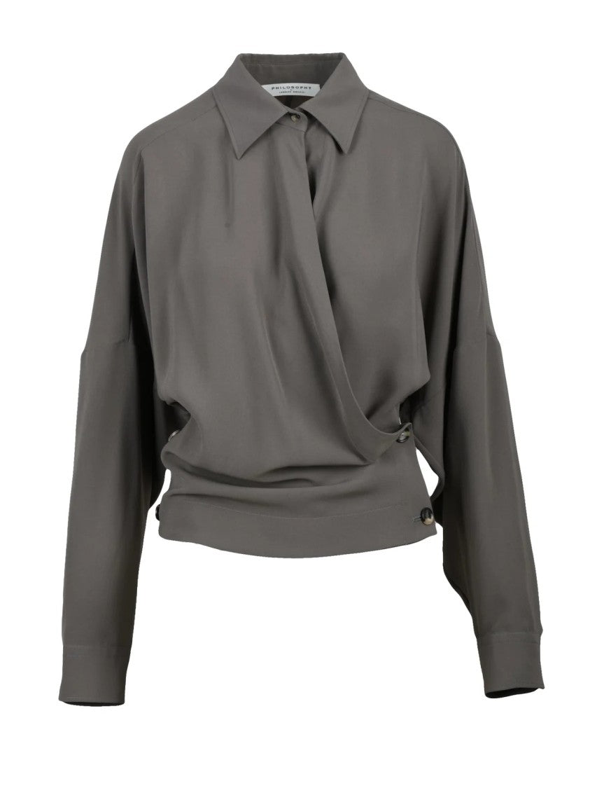 Philosophy Di Lorenzo Serafini Khaki Women's Blouse