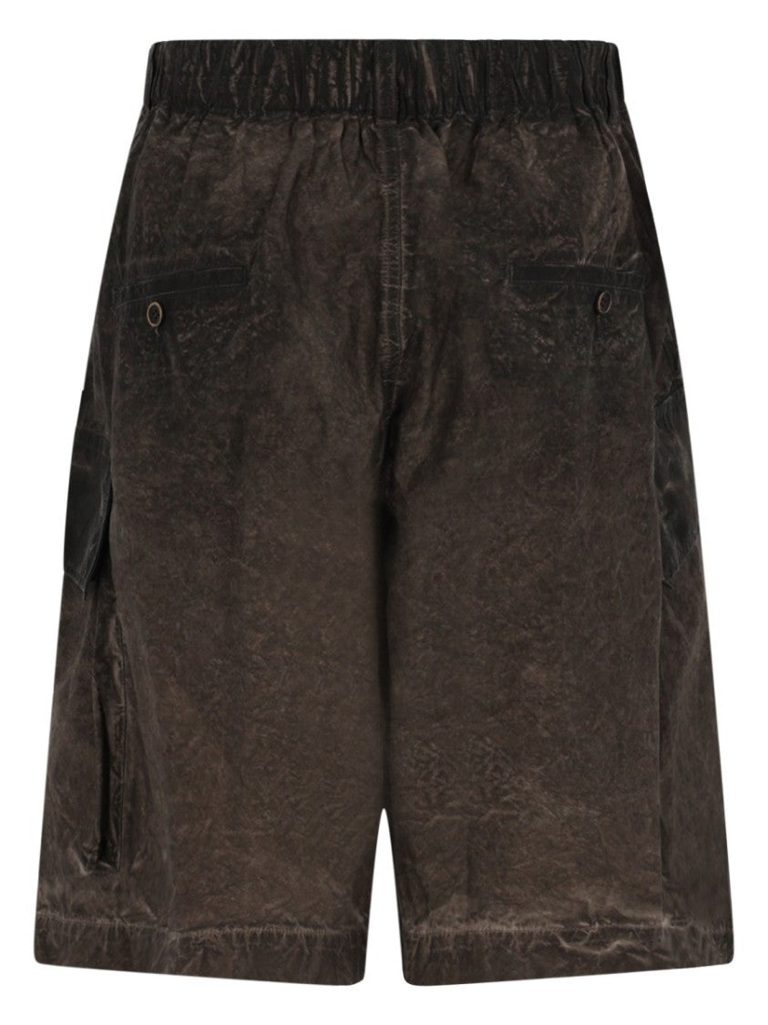 Uma Wang Panther Relaxed Fit Drawstring Utilitarian Shorts