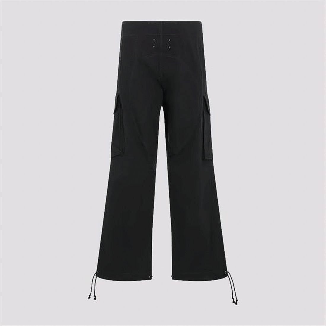 Maison Margiela Relaxed Fit Black Cargo Pants With Adjustable Drawstrings