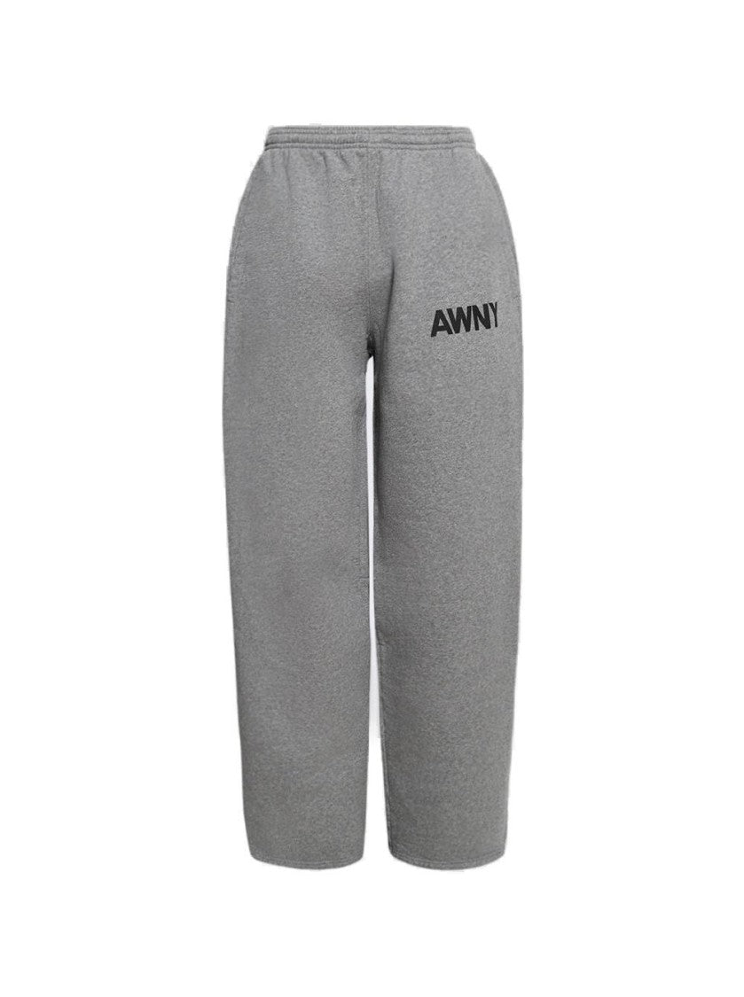 T By Alexander Wang Graphic Articulated Leg Sweatpant - Dark Heather Grey
