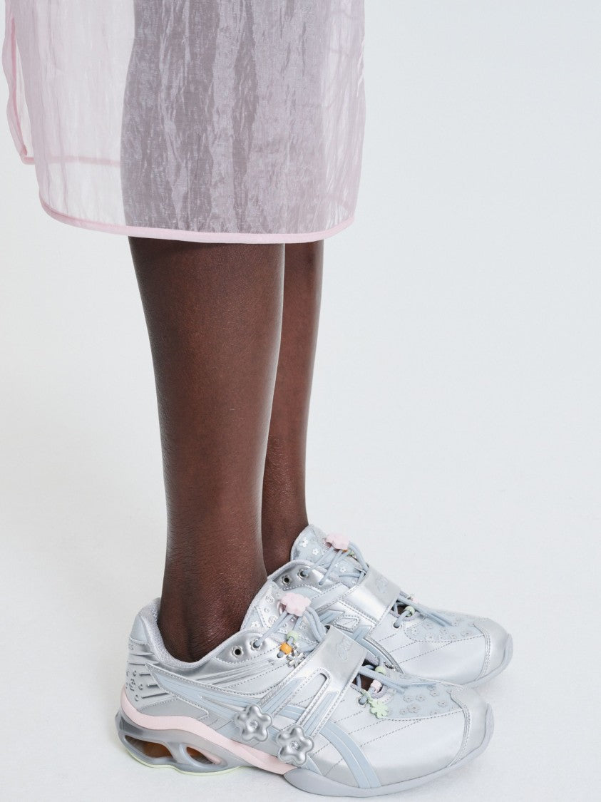Asics By Cecile Bahnsen Gel-Kinetic Floral Appliqué Leather Sneakers