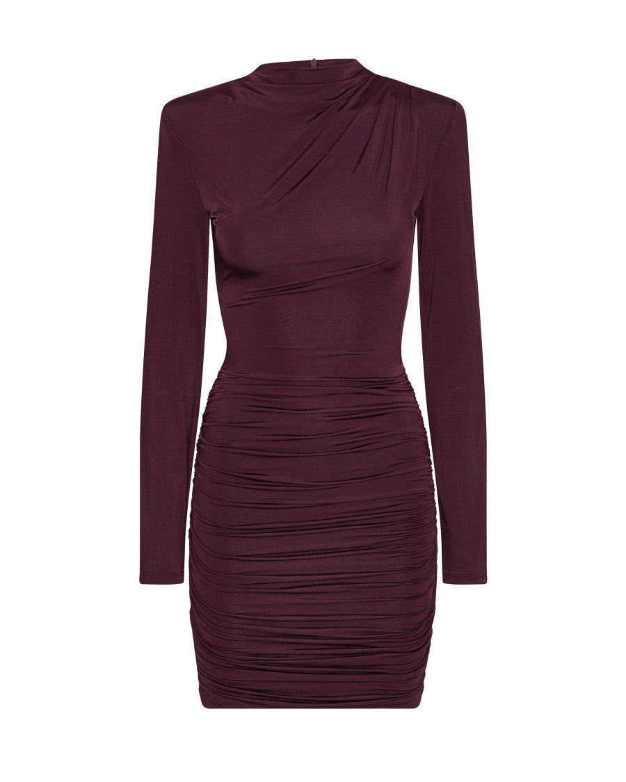 Rotate Winetasting Drapey Viscose Mini Dress