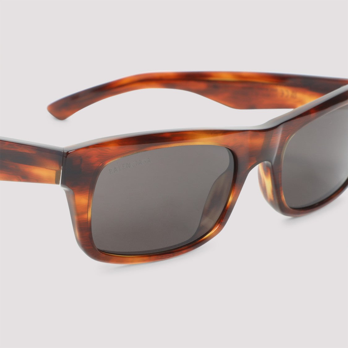 Balenciaga Classic Square Frame Acetate Sunglasses With Tortoiseshell Pattern