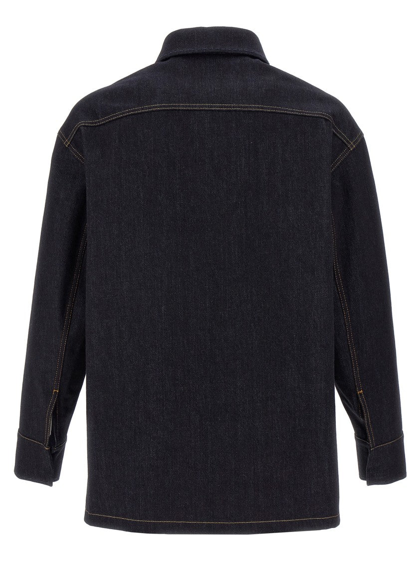 Fendi Saddlery Jacket With Ff Logo Embroidery And Contrast Stitching
